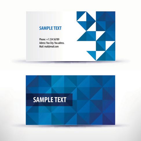 Simple business card template pattern 04 Vector | Hubpic - Free Vector ...